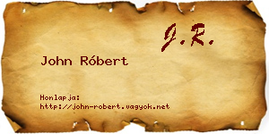 John Róbert névjegykártya