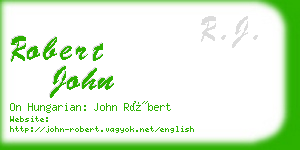 robert john business card